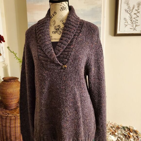 Charter Club Fafa Aubergine P/L Acrylic Blend Sweater. - Picture 6 of 13